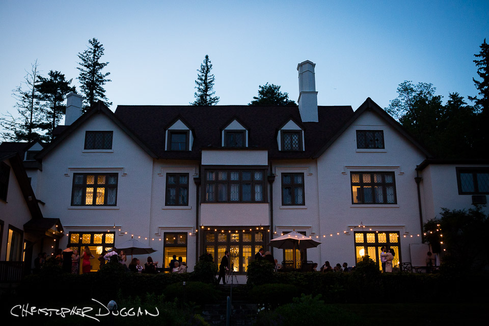 Manor House Exterior at Dusk